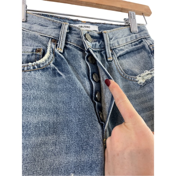 GRLFRND Linda High-Rise Pop Crop Jeans in Harrison, Size 23 - Picture 5 of 8